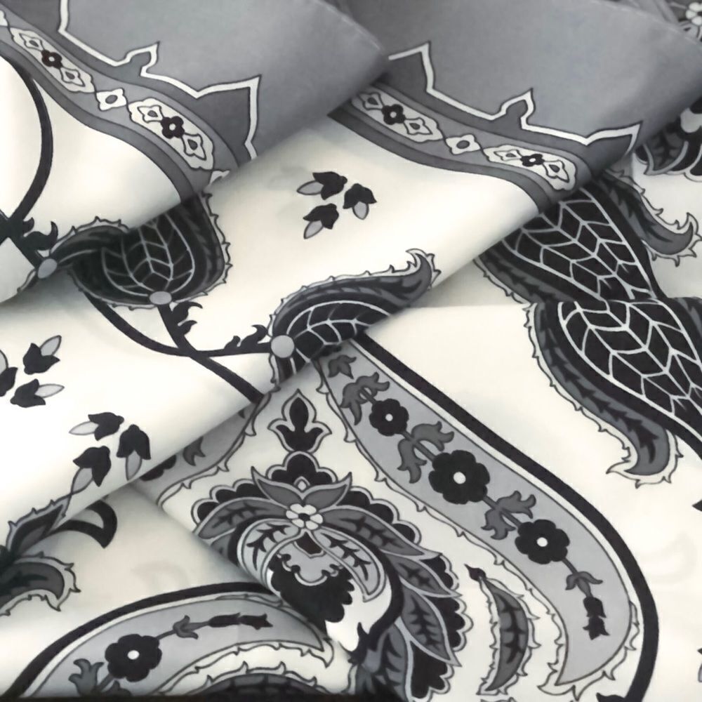 Arabesque Silk B&W Scarf & Gift Bag
